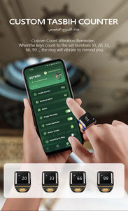 Cincin jari Digital LCD Mini: tampilan waktu ganda, getaran pengingat rumbai, Siaga 30 hari, tahan air IPX7, 2025 diskon besar - Product Image 3