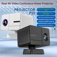 P50 Portable HD 1080P Smart Home Projecteur Auto Focus LED Lampe 2G RAM Android 11 Système D'exploitation Intégré Manuel 3D pour La Maison