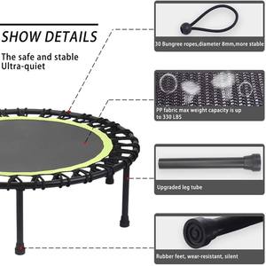 Mini trampoline <span class=keywords><strong>de</strong></span> fitness intérieur <span class=keywords><strong>de</strong></span> 40 à 48 pouces, entraîneur cardio, <span class=keywords><strong>perte</strong></span> <span class=keywords><strong>de</strong></span> <span class=keywords><strong>poids</strong></span>, petit lit <span class=keywords><strong>de</strong></span> saut pour enfants, trampoline - Product Image 5