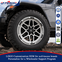 Jantes forgées sur mesure 17 18 20 pouces 5x127 Jantes forgées tout-terrain pour JEEP Gladiator Wrangler JL JK Jantes noires à face usinée