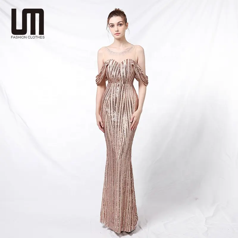 Liu Ming High Quality Women Fashion 2023 Sexy Off Shoulder Elegant Lady Bling Full Length Celebrity Prom Party Evening Dresses