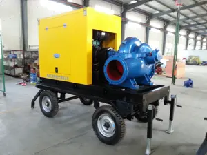 Manufacturer 12inch Dewatering Diesel Water Pump Mobile Double Suction Split Pump Centrifugal Pump For Agriculture Irrigation