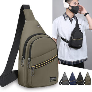 Sac de poitrine pour hommes, léger, en tissu Oxford, sac bandoulière avec sangle d'épaule, sac de cyclisme multifonctionnel pour l'extérieur - Product Image 3