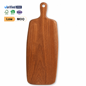 Tabla de cortar larga de madera de ébano premium con orificio para colgar, tabla de cortar estrecha de madera para servir pan y <span class=keywords><strong>queso</strong></span> - Product Image 1