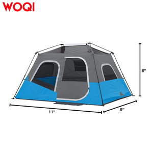 Carpa instantánea Woqi de 11 pies x 9 pies para 6 personas, resistente al agua, con luces LED integradas. - Product Image 3