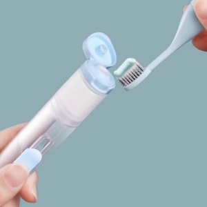 Nuevo Diseño 3 en 1, Cepillo de Dientes Portátil Ligero, Plegable, de Plástico, Kit de Viaje para Hotel con Pasta Dental Incluida, Cepillo Suave - Product Image 4