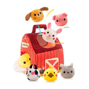 Dessin animé Animal Cottage peluche douce pour l'éducation de la petite enfance bébé ferme Animal poupée pâturage joyeusement rempli de coton PP - Product Image 5
