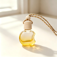 Flacon diffuseur en verre vide de 10 ml à dégradé de couleurs, avec bouchon à vis et corde de suspension, pour désodorisant de voiture