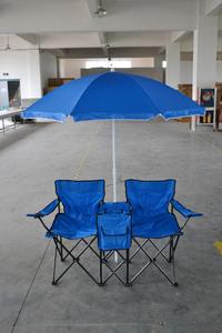 Silla plegable portátil de Metal con paraguas, asiento fino ligero, doble Personal, en la playa ideal para acampar, Picnic - Product Image 5