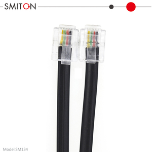 <span class=keywords><strong>Cable</strong></span> Telefónico Plano de <span class=keywords><strong>4</strong></span> <span class=keywords><strong>Hilos</strong></span> para Interiores con Conector RJ11 de 6 Pines 6P4C para Comunicación - Product Image 4