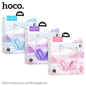 HOCO W42 Cat Ears Over-ear Headphones Gaming Earphones Headsets Noise Cancelling Earphones