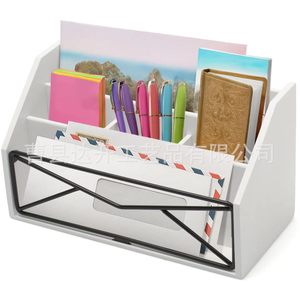 Desktop Storage Box Letter <b>Organizer</b> <b>File</b> Holder Mail Sorter Office Desk <b>Organizer</b> Solid Color Capacity 20 Shandong Made - Product Image 1