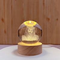 Lampe de nuit boule de cristal d'art 3D Décoration boule de cristal lumineuse Système solaire Veilleuses LED Décoration de maison de bureau