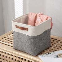 Boîtes à jouets carrées pliables pour la maison paniers de rangement de blanchisserie avec poignées