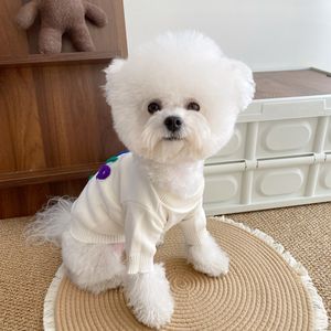 Cute <b>Dog</b> Apple Letter Knit Sweater Winter Pet <b>Clothes</b> Comfortable Teddy Apparel <b>Small</b> Size - Product Image 1