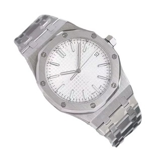 Montre de plongée C Factory Moissanite Sapphire Crystal Diver 4131 Or rose avec index en diamant, bracelet en cuir, multifonction - Product Image 1