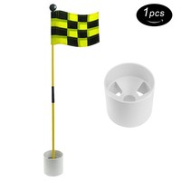 Fabricant de pratique de golf Poteau de drapeau vert mât de drapeau de golf détachable Trou de coupe Ensemble de drapeaux de pratique de golf