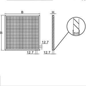 Jointair ECU Aluminum Square Modern U Frame <strong>Egg</strong> <strong>Crate</strong> Grilles HVAC Systems <strong>Air</strong> <strong>Diffusion</strong> for T-Bar Ceiling Grid - Product Image 5