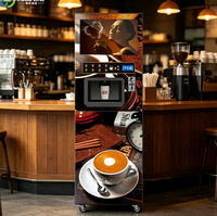 Distributeur automatique de café professionnel haute capacité, distributeur automatique de chocolat chaud et de café