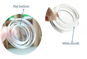 Envases de Vidrio Grueso de Perfil Bajo de 7 ml <span class=keywords><strong>con</strong></span> Tapas Negras - Frascos para Concentrados, Bálsamo Labial, Cera, Cosméticos - Product Image 3