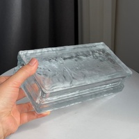 Briques de verre creuses transparentes JYG 50*100*200 en gros, effet veines de glace, pour salle de bain et blocs de construction décoratifs de haute qualité