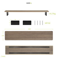 SAMDI 2026, Escritorio Plegable de Madera para Computadora, Material de Superficie de Madera, Modelo Comercial para Sala de Estar Sd-042, Gran Venta