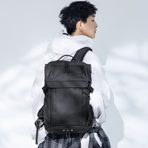 Men's Casual Multi-Purpose Urban Business <b>Backpack</b> <b>Large</b> Capacity Laptop Bag Waterproof Feature Zipper for Outdoor Travel - Product Image 3