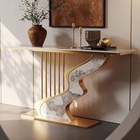 Table d'entrée moderne de luxe en pierre, table d'appoint créative simple pour salon, hôtel ou villa