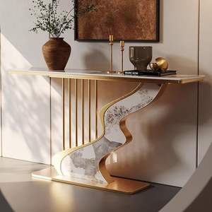 Table d'entrée moderne de luxe en pierre, table d'appoint créative simple pour salon, hôtel ou villa - Product Image 3