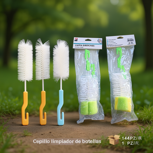 Cepillo para limpiar biberones de 23 cm + 11 cm con esponja para biberones de bebé - Product Image 3