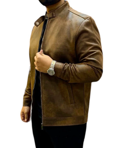 2025 nouveau Style mode cuir hommes veste directe du fabricant indien hiver moto tissu veste - Product Image 2