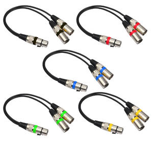 Câble d'extension Y avec prise femelle <span class=keywords><strong>XLR</strong></span> 3 broches vers <span class=keywords><strong>double</strong></span> prise mâle pour amplificateur, haut-parleur, casque, mixeur - Product Image 2