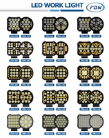 Feux de travail de 4 pouces avec DRL pour SUV tout-terrain, tracteurs, éclairage universel pour conduite, éclairage extérieur automobile, étanche