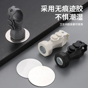 Poignée de porte réglable en silicone, butée de porte murale, design moderne et simple pour chambre et salle de bain - Product Image 3