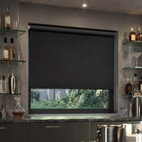 Stores à enroulement contemporains beiges en tissu personnalisé, à commande manuelle par chaîne, filtrant la lumière du jour, isolants thermiquement, pour bureaux et hôtels