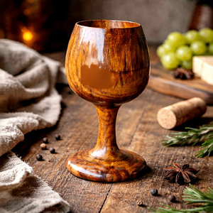 Copa de Madera Hecha a Mano, Vaso de Madera Natural, Taza Rústica Reutilizable, Vaso de Madera para Bebidas, Utensilios de Cocina - Product Image 4
