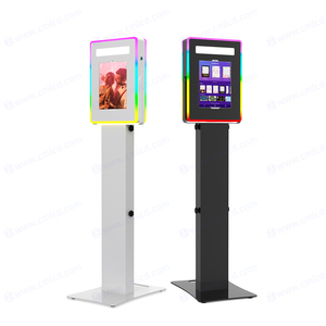 2023 New Salsa hình bầu dục vuông faceplate Photo Booth gian hàng kiosk photobooth vỏ 10.2 10.5 10.9 11 12.9 inch iPad Photo Booth máy - Product Image 4