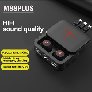 ชุดหูฟัง M88Plus หูฟังไร้สาย TWS ใหม่ล่าสุด <span class=keywords><strong>M88</strong></span>บวกหูฟัง2 in 1พร้อมแบตสำรอง M90หูฟังตัดเสียงรบกวนสูงสุด - Product Image 2