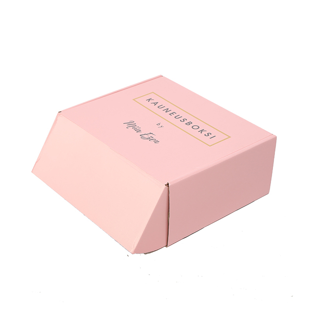 Recyclable pink Customized Gift Packing Lamination Corrugated Mailer Packaging Box