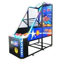 Vente en gros usine économique : Machine de jeu d'arcade de tir au basket-ball à monnayeur pour intérieur, modèle Street Hoops électrique en métal, version anglaise