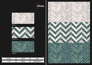 Azulejos de Pared de Cerámica Modernos Impresos con Inyección de Tinta Digital de 300x600 mm para Apartamentos, Cocinas y Baños, 8 mm de Grosor, Antibacterianos - Product Image 5