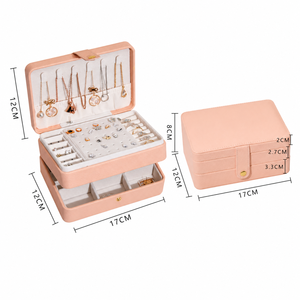 Portable PU Jewelry <b>Storage</b> Box with Multi Layer Compartments for <b>Rings</b> Earrings Necklace Travel Organizer and jewelry <b>storage</b> - Product Image 2