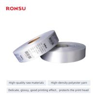 Ruban de satin en gros, tissus personnalisés imprimés en satin de polyester, étiquette d'entretien des vêtements, 3*200m 3.5*200m