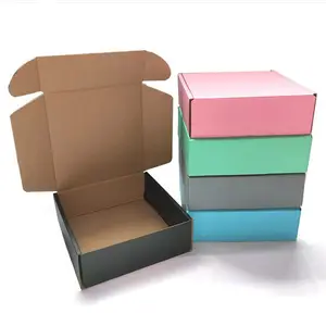 Caja de cartón con diseño de logotipo personalizado, Impresión de cartón, regalo, envío por correo, embalaje de papel, corrugado, para ropa interior