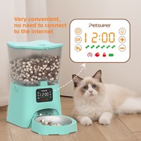 Mini distributeur automatique de nourriture pour animaux de compagnie 3L, distributeur intelligent de nourriture pour chats, contrôle des portions programmé, enregistrement vocal, double alimentation, système anti-blocage