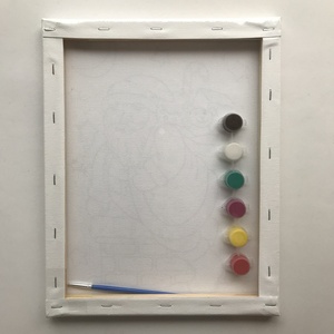Kids 30*40 cm Wooden <strong>Frame</strong> 1c Printing Pre-printed Acrylic <strong>Paint</strong> Art Canvas Set - Product Image 4