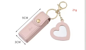 จี้พวงกุญแจหนังรูปหัวใจของขวัญพิมพ์ซับลิเมชันออกแบบโลโก้ได้ตามต้องการสำหรับเจ้าของรถ - Product Image 3