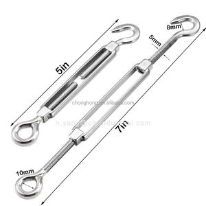 Tendeur de câble robuste à crochet et œillet M5 <span class=keywords><strong>en</strong></span> acier inoxydable pour tensionnement de câbles métalliques - Product Image 2
