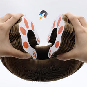 Yeni Organ Mantarı Şeklinde Kedi Tırmalama Tahtası Kulesi Ağaç Zili Topu Manyetik Akordeon Tasarım- Dayanıklı Cadılar Bayramı/Noel - Product Image 4