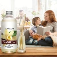 Recharge d'huile essentielle de vanille pour diffuseur 500 ml Parfum d'intérieur naturel Longue durée Parfum d'ambiance